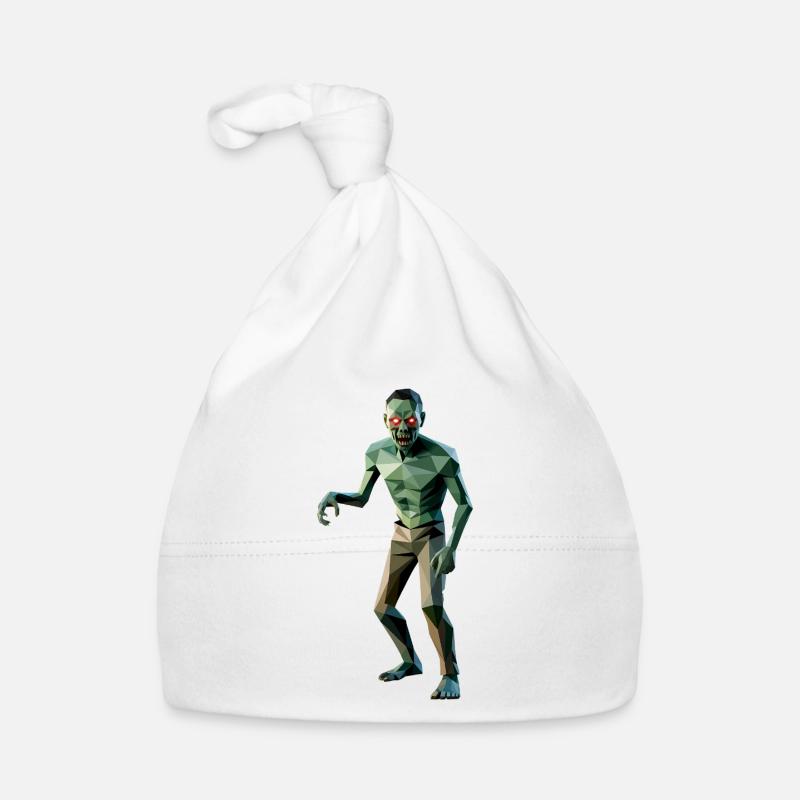 Zombie - Cooles Low-Poly-Logo Baby Bio-Mütze