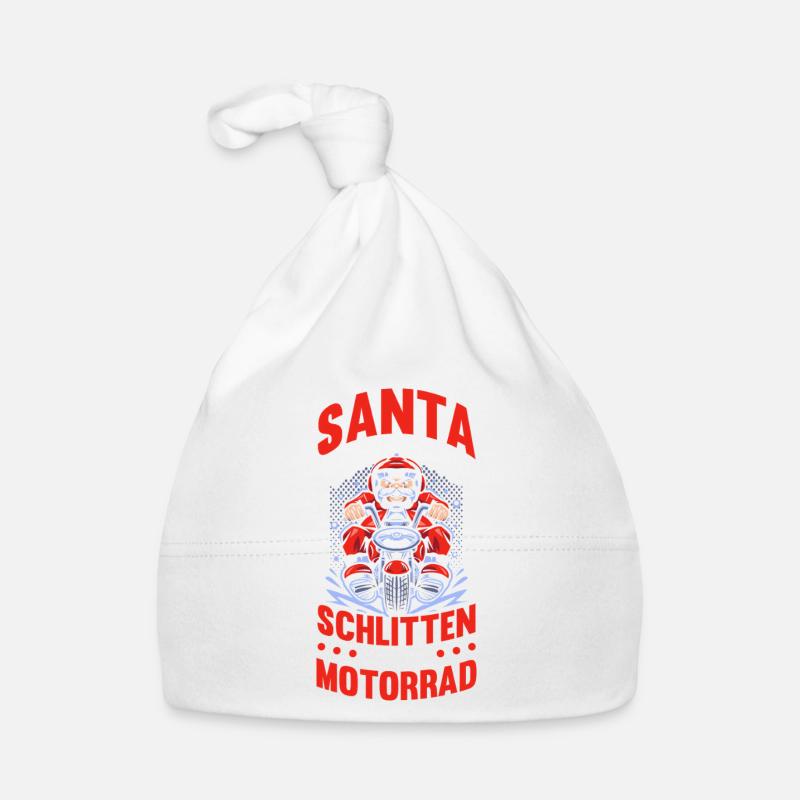 Weihnachtsmann Biker Motorrad Weihnachten Baby Bio-Mütze