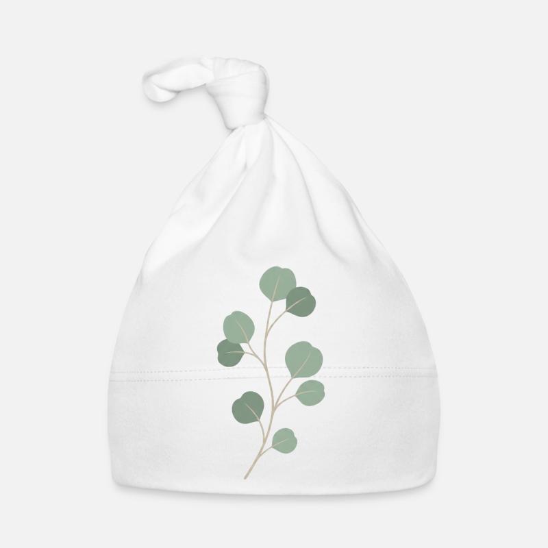 Eukalyptusblattzweig Baby Bio-Mütze