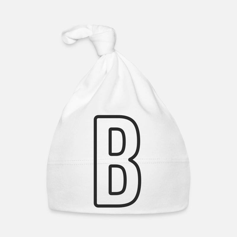 Typodesign de la lettre B Bonnet bio Bébé