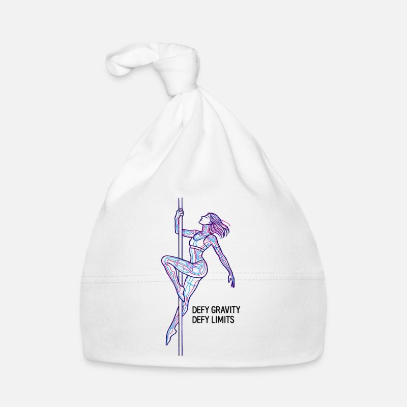 Pole Dance Line Art – Starke Frau Geschenk Baby Bio-Mütze
