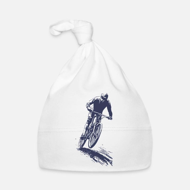 Silhouette de VTT en saut Bonnet bio Bébé