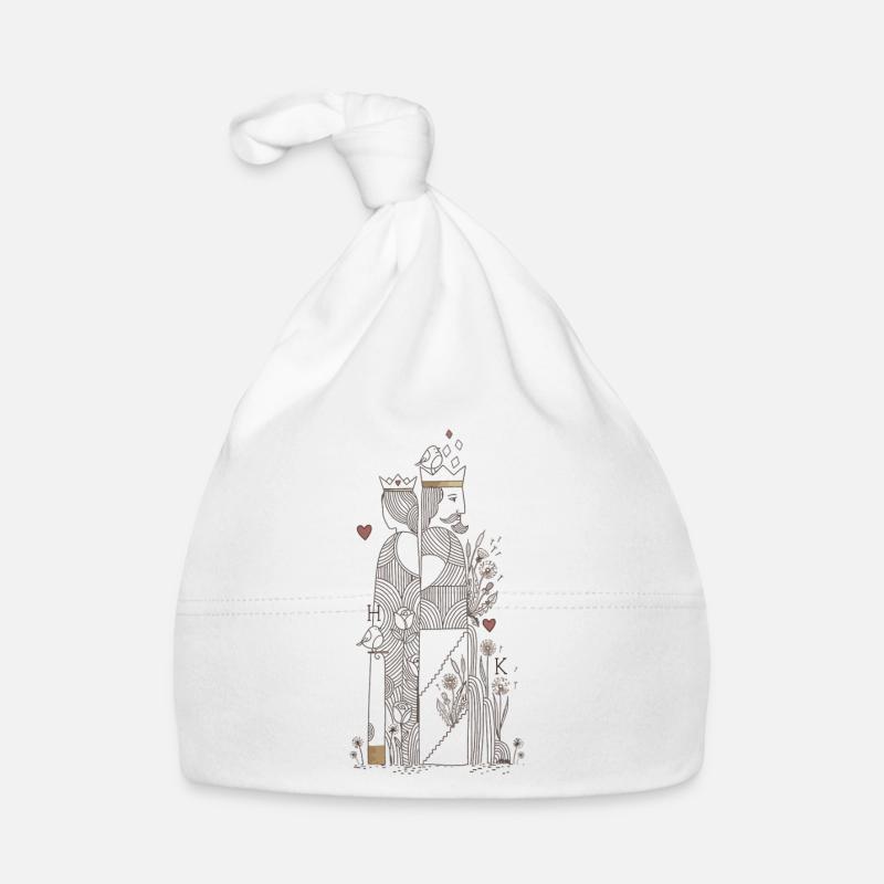 king and queen Organic Baby Cap