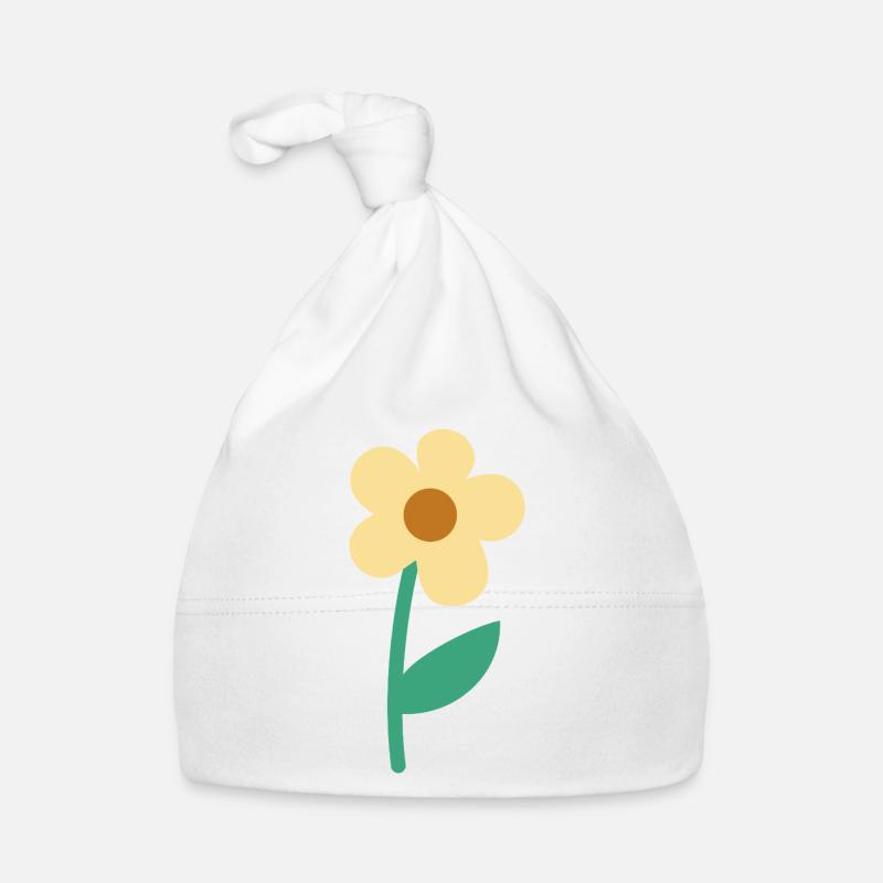 Cute Simple Flower Minimal Botanical Aesthetic Organic Baby Cap