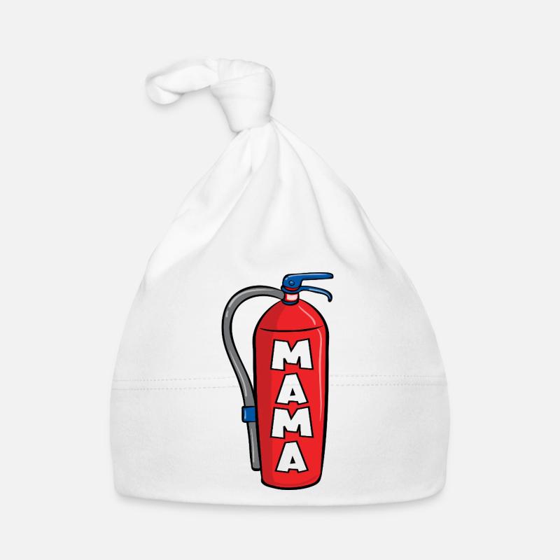 Maman pompier - Bonnet bio Bébé - blanc