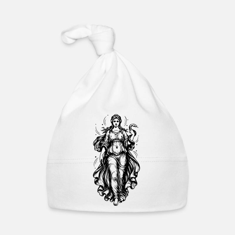 Déesse grecque antique avec serpent Bonnet bio Bébé