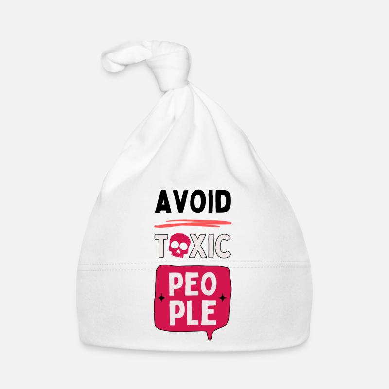 Avoid toxic people - skull Organic Baby Cap