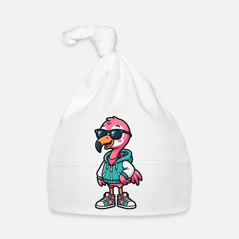 Flamant rose cool Bonnet bio Bébé