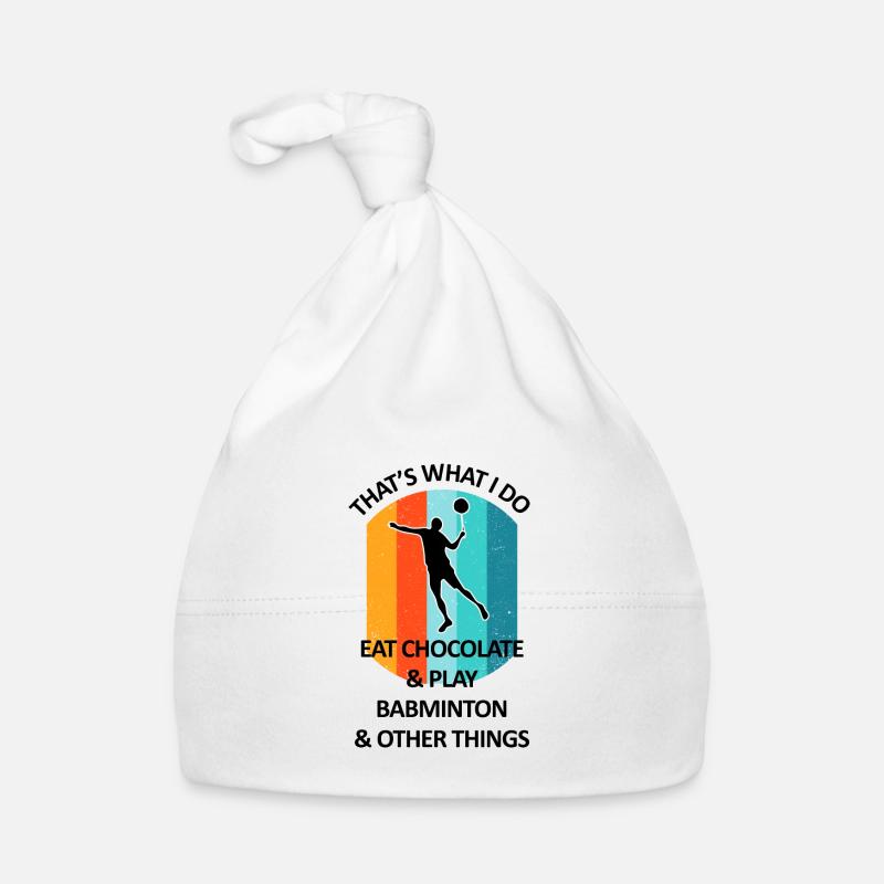 Badminton Badminton Badminton Player Chocolate Organic Baby Cap