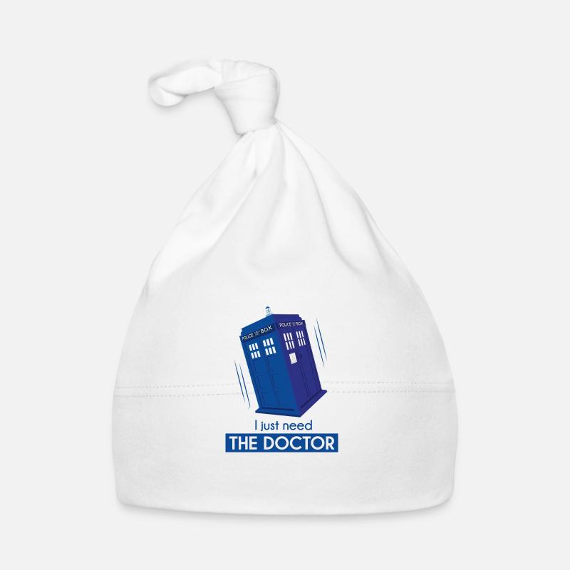 I just need the doctor -2 - Bonnet bio Bébé - blanc