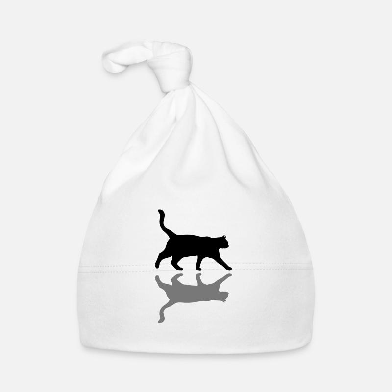 chat Katze - Bonnet bio Bébé - blanc