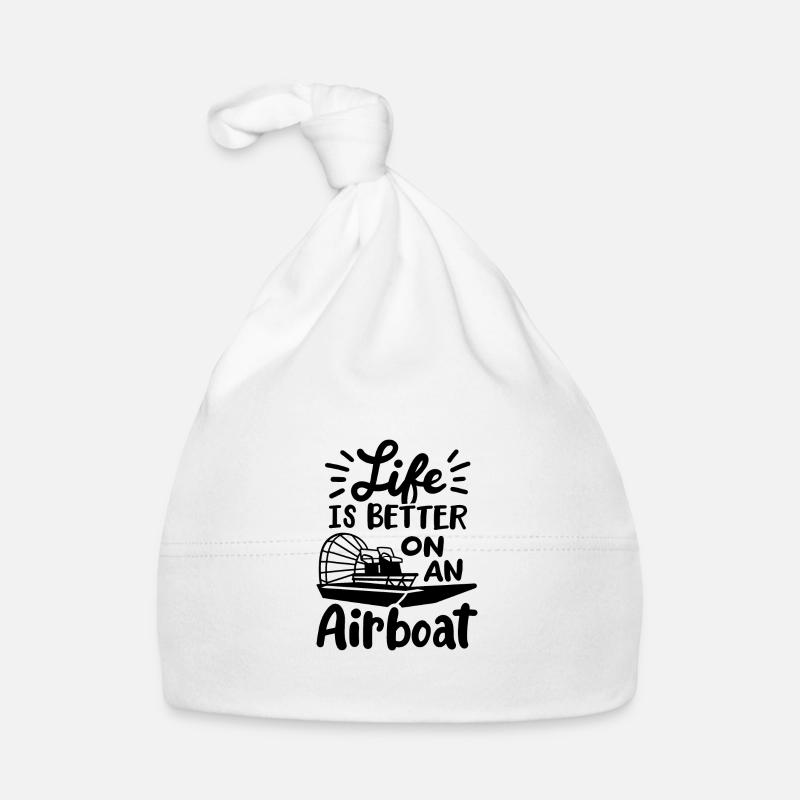 Life is Better on an Airboat Organic Baby Cap