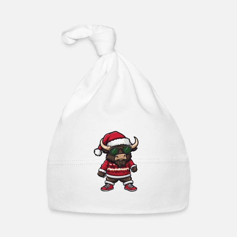 Bison Weihnachten Noël laid Bonnet bio Bébé