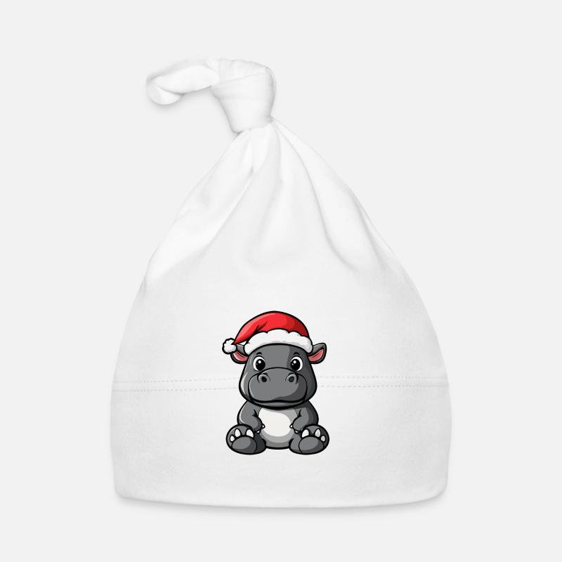 Nilpferd Weihnachten Niedlich Baby Bio-Mütze