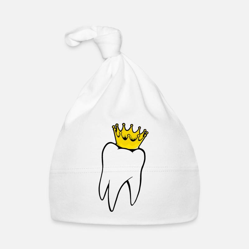 Tooth with crown - chief physician Organic Baby Cap