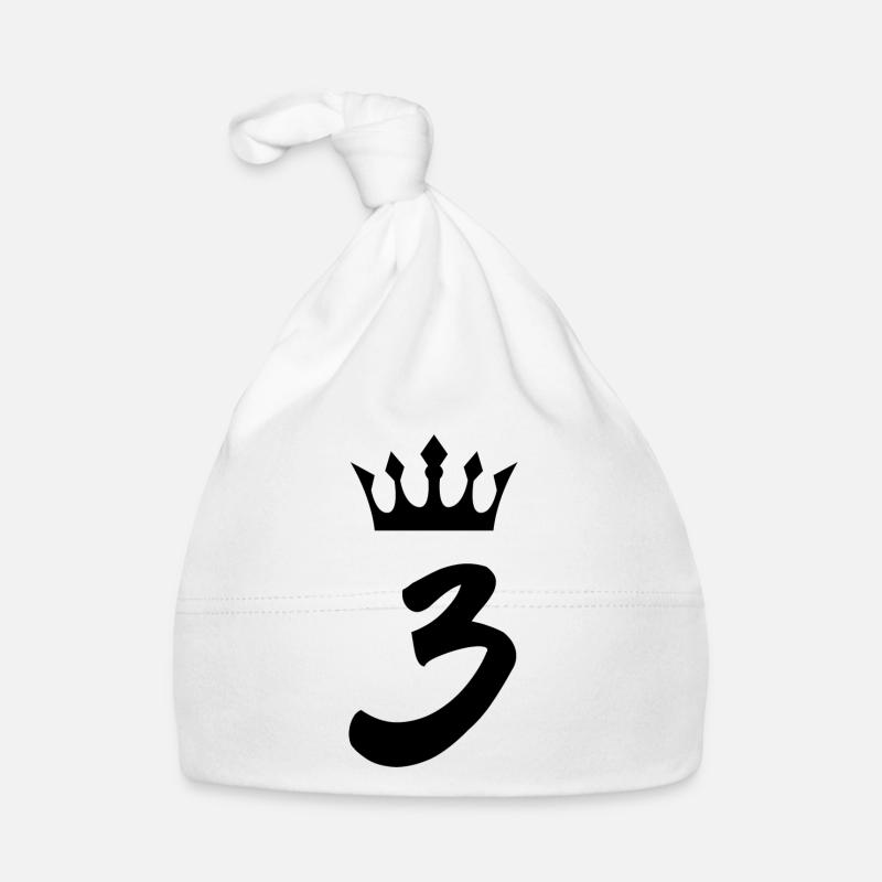 3 Number crown Organic Baby Cap