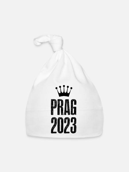 Prague 2023 Krona - Organic Baby Cap - white - Front