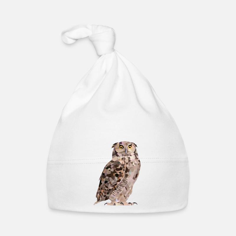Hibou dans la conception de polygones Bonnet bio Bébé