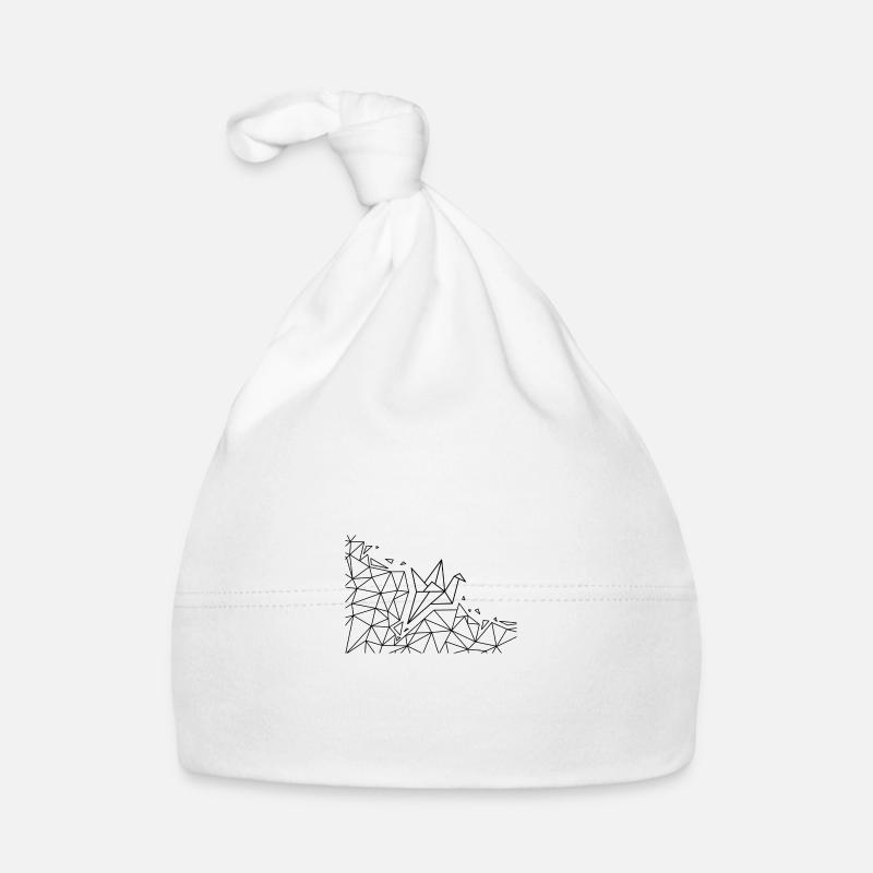 Geometrischer Origami Kran Baby Bio-Mütze