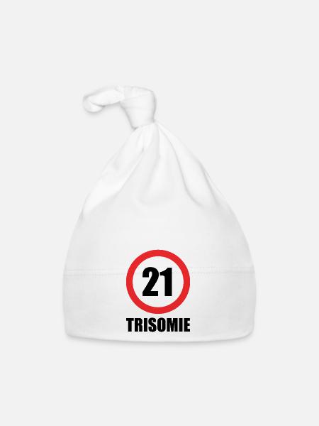 Downsyndrom - Baby Bio-Mütze - Weiß - Vorne
