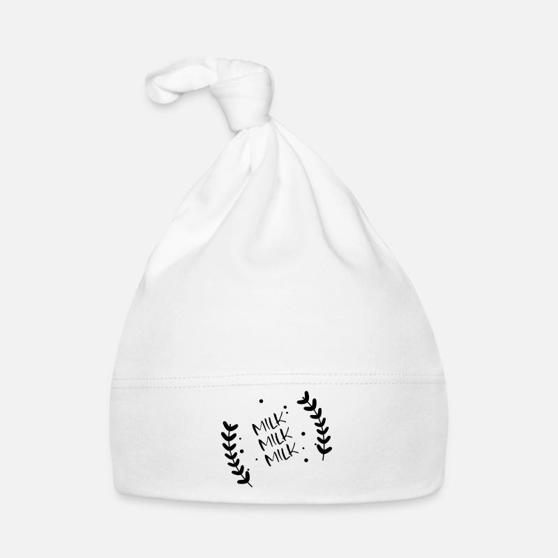 lait lait lait - Bonnet bio Bébé - blanc