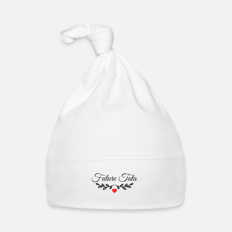 Future Tata - Cadeau Future Tante - Bonnet bio Bébé - blanc