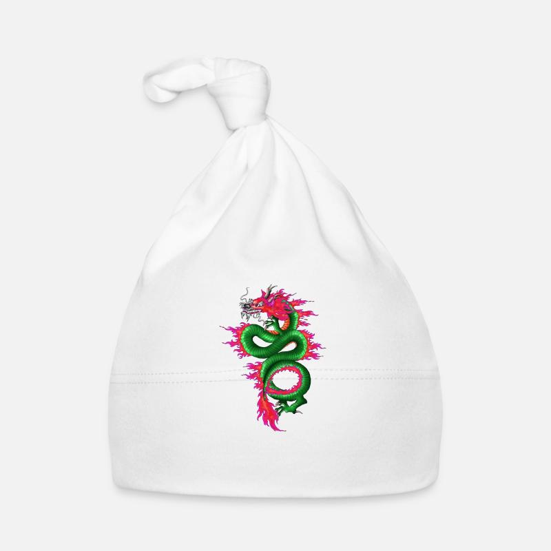Rose Vert Dragon Bonnet bio Bébé