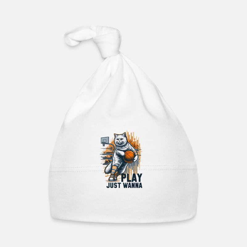 Cadeau de cheveux longs de chat de basket-ball Bonnet bio Bébé