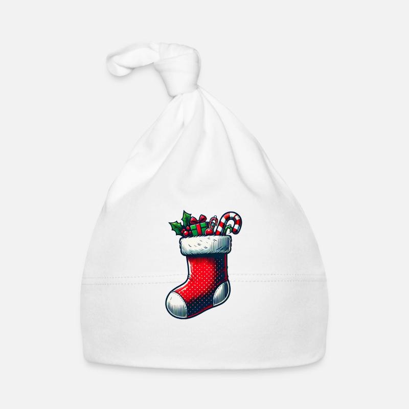 Weihnachtsstrumpf Baby Bio-Mütze