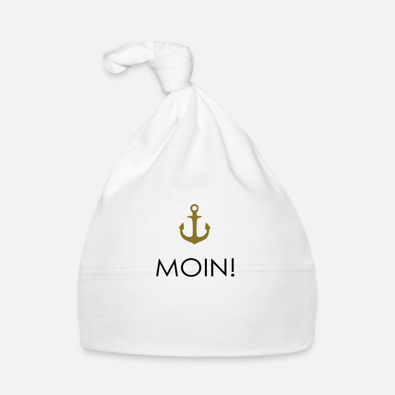 MOIN Anker 1-- - Baby Bio-Mütze - Weiß