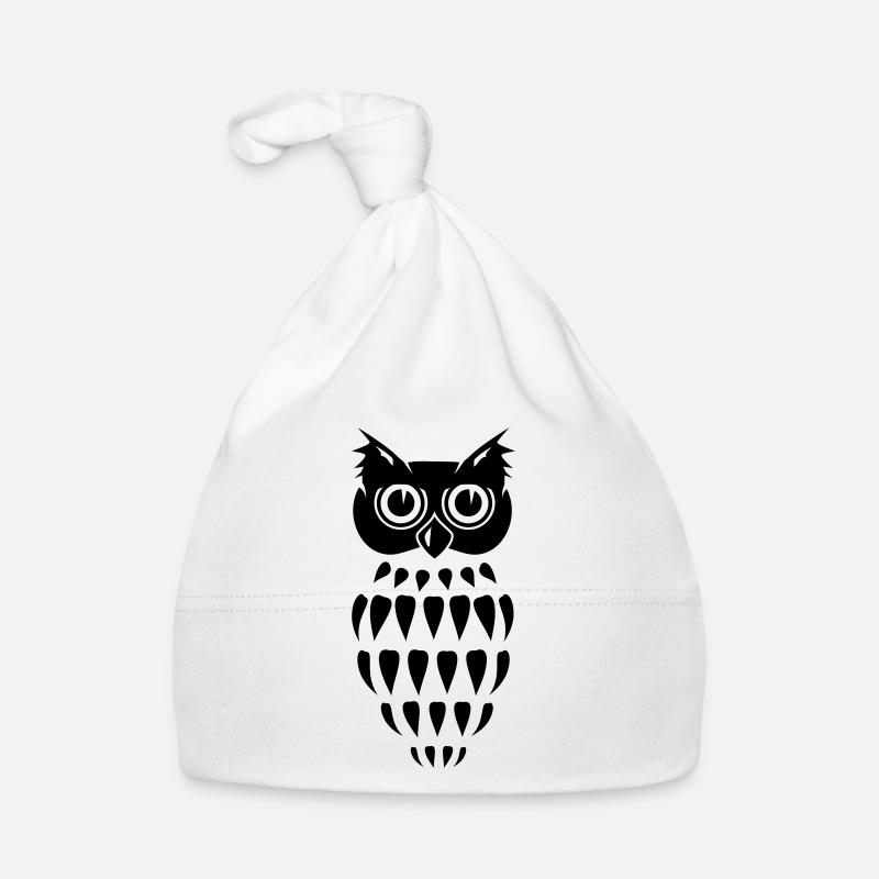 stylized Owl Organic Baby Cap