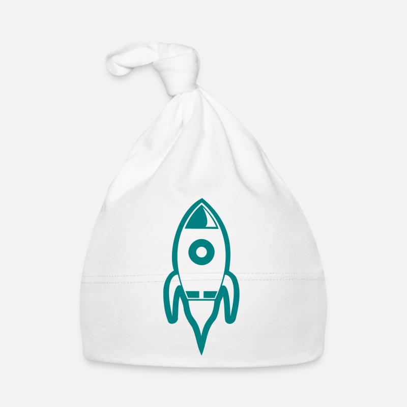 rakete rocket space shuttle ufo raumschiff mond Baby Bio-Mütze