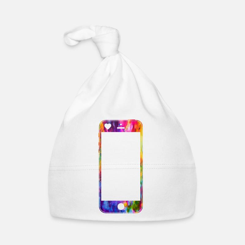 Handy mit Herz Baby Bio-Mütze