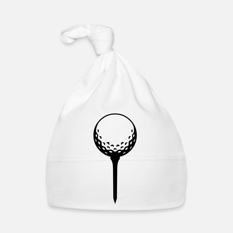 Golfball auf Tee – einfärbbar Baby Bio-Mütze