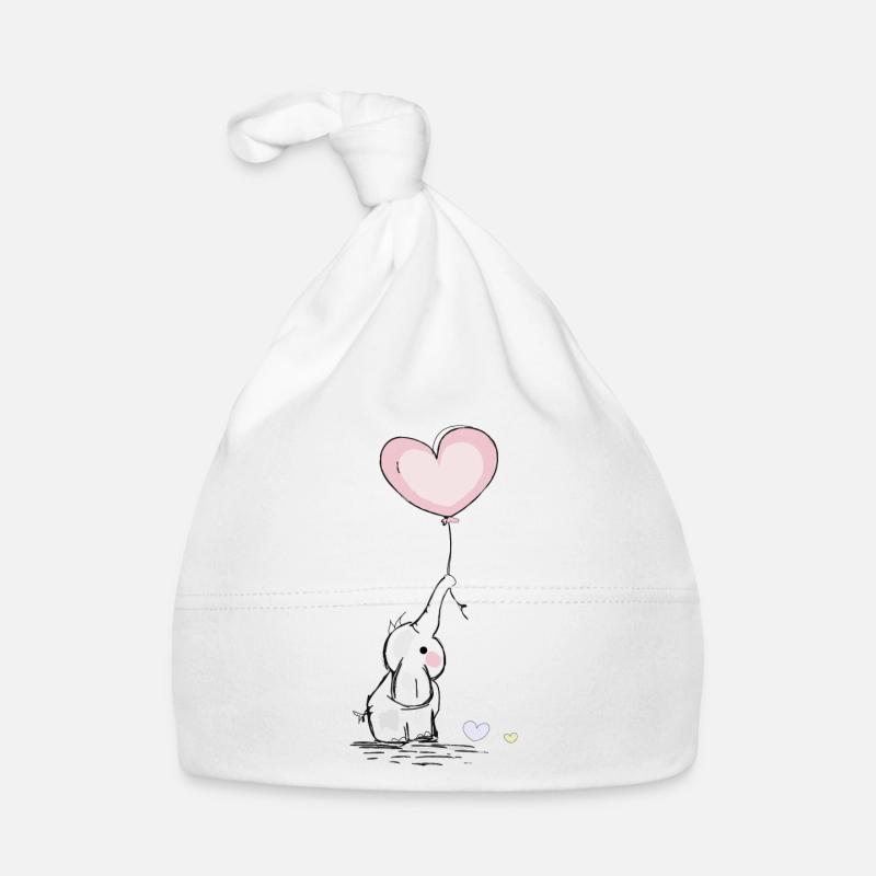 Elefant mit Herz Baby Bio-Mütze