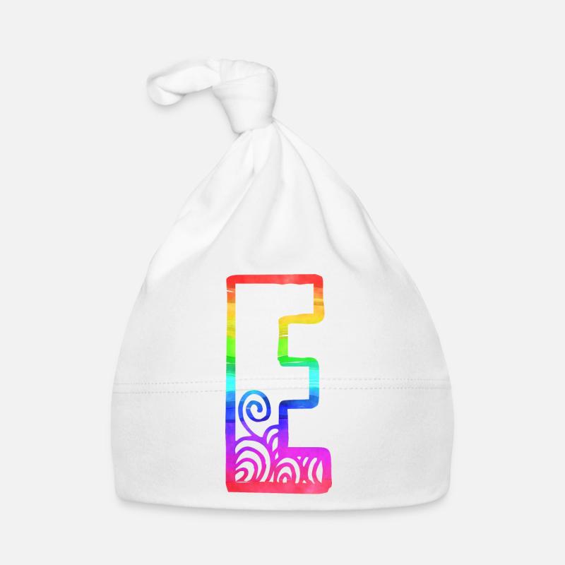 regenbogen e - Baby Bio-Mütze - Weiß