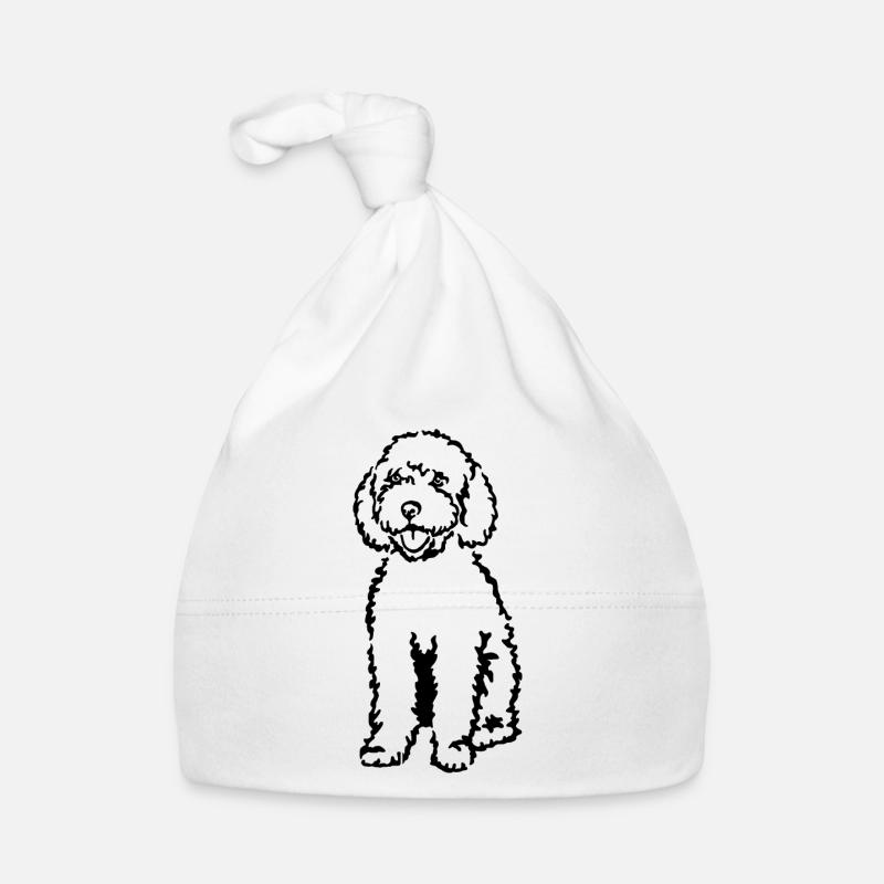 Chien d'eau - Bonnet bio Bébé - blanc