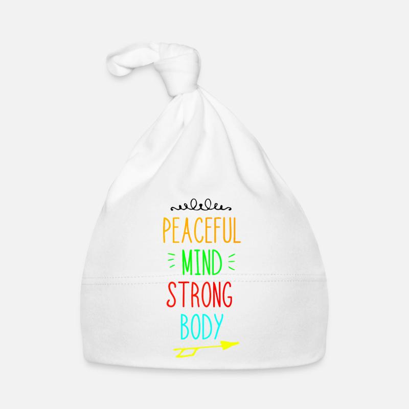 Friedlicher Geist und starker Körper Baby Bio-Mütze