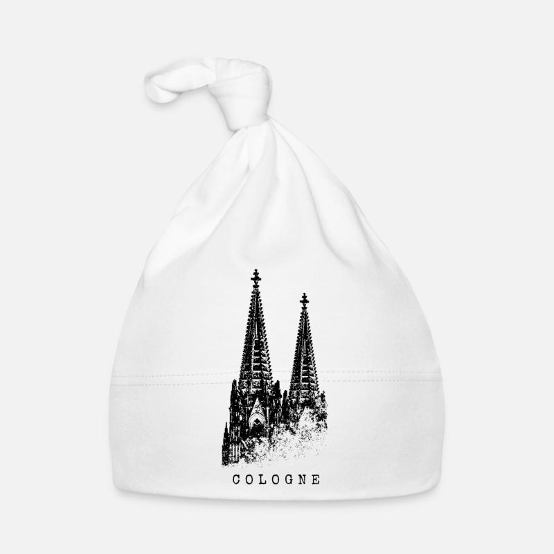 Cologne Cathedral Cologne Vintage Silhouette Cologne Skyline Organic Baby Cap