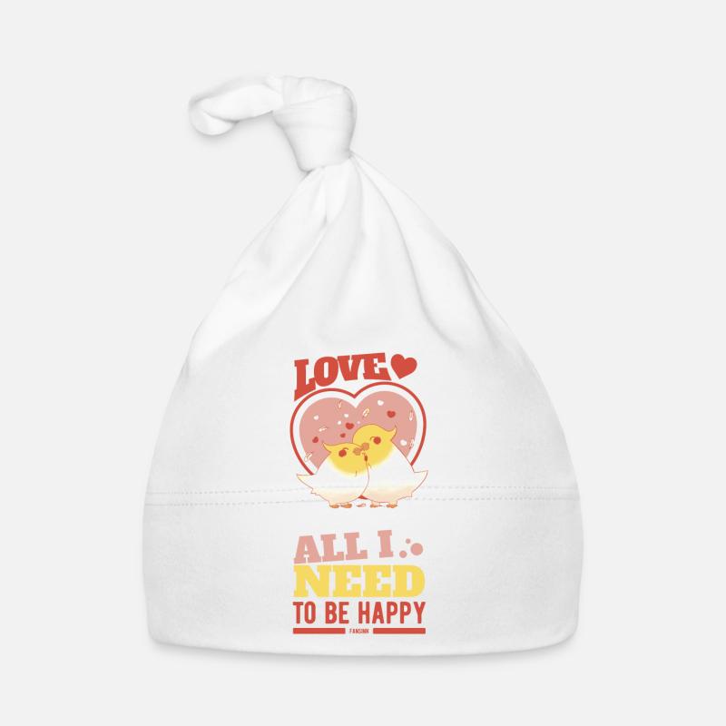 I need love to be happy Organic Baby Cap