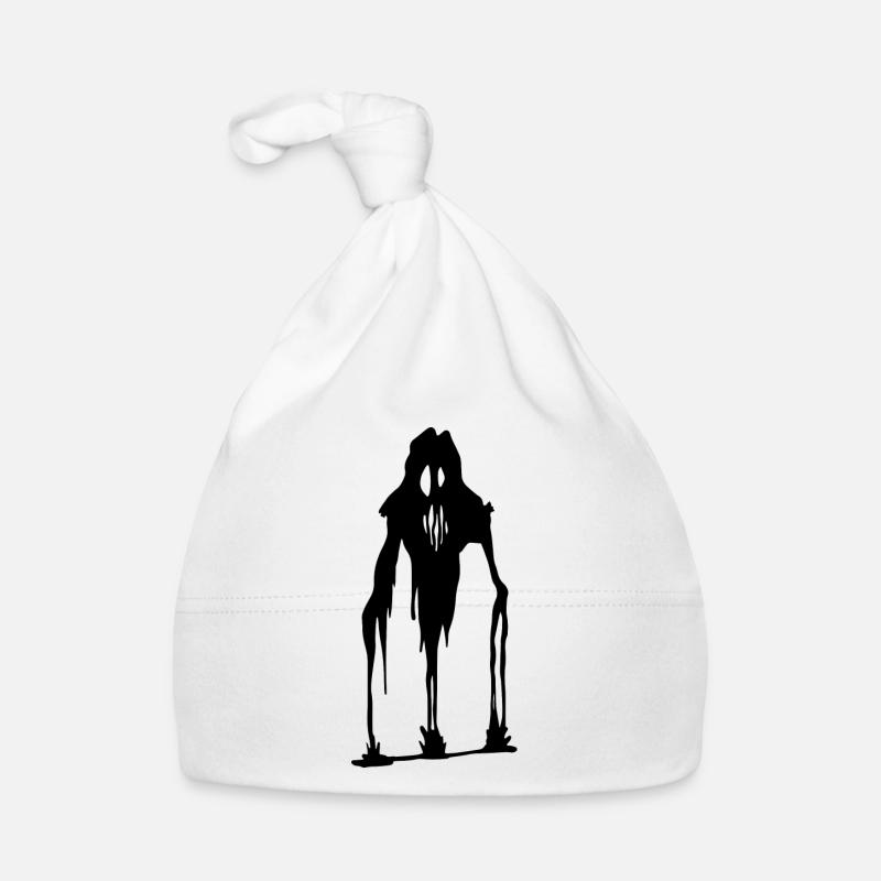 Créature de l'ombre - Halloween - Bonnet bio Bébé - blanc