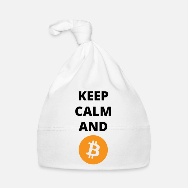 Keep calm and Bitcoin Organic Baby Cap