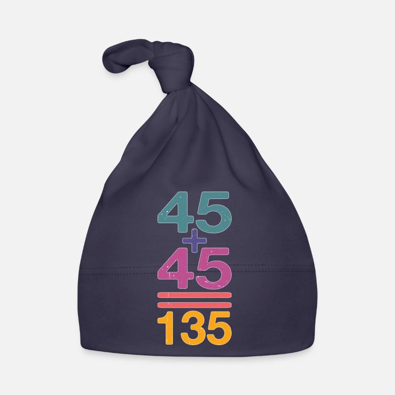 45 + 45 = 135 32 Baby Bio-Mütze
