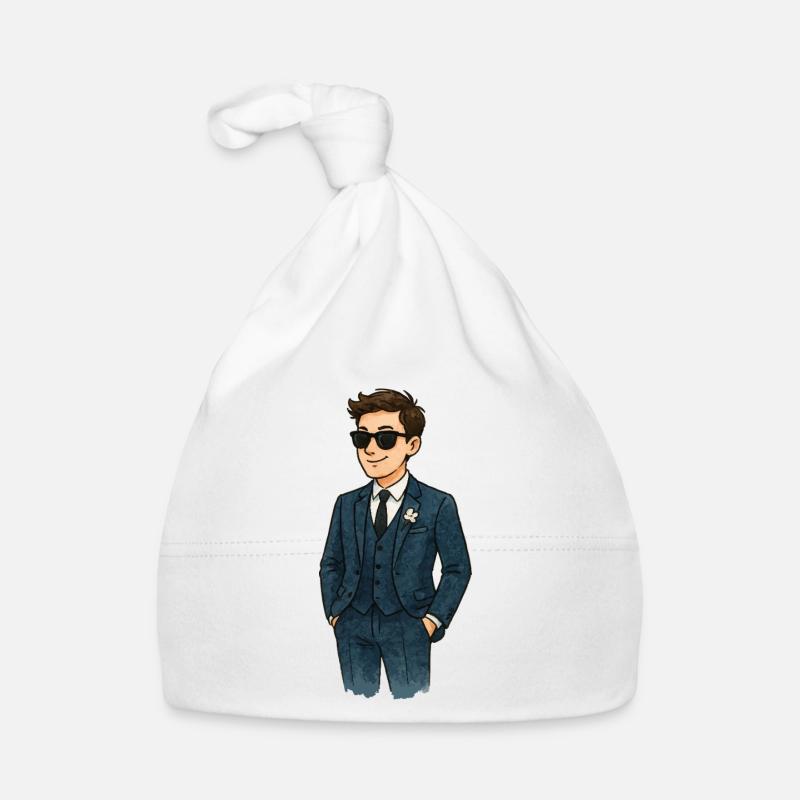 Groom Bachelor Organic Baby Cap