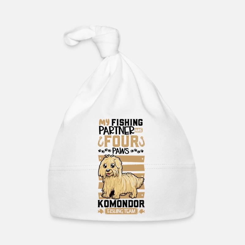 Pêche et Komondor Bonnet bio Bébé