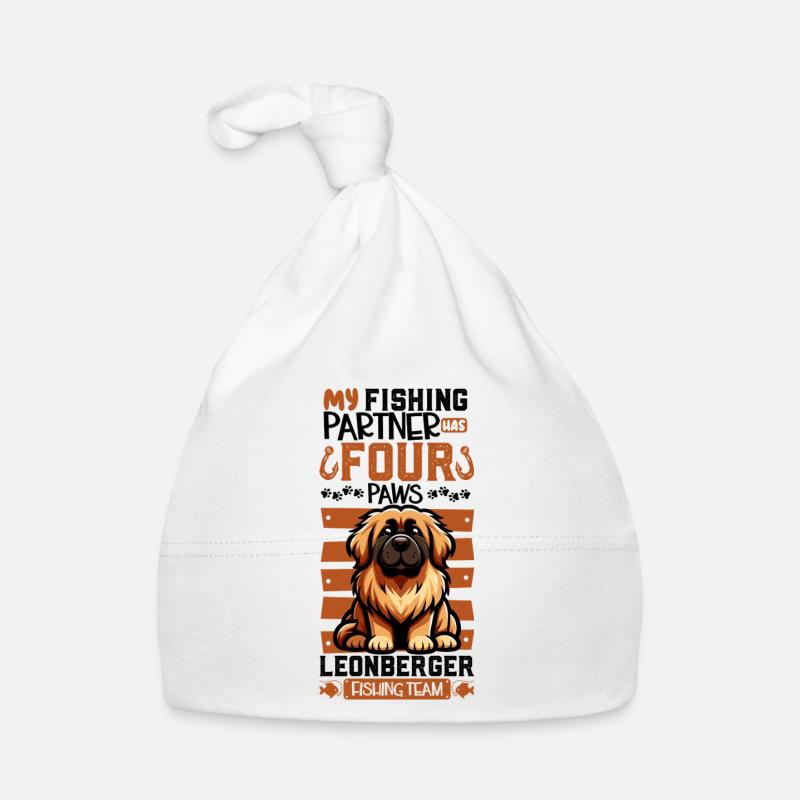 Fishing and Leonberger Organic Baby Cap