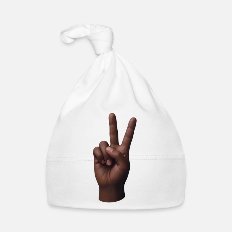 PEACE HAND #3 - peace & love Bonnet bio Bébé