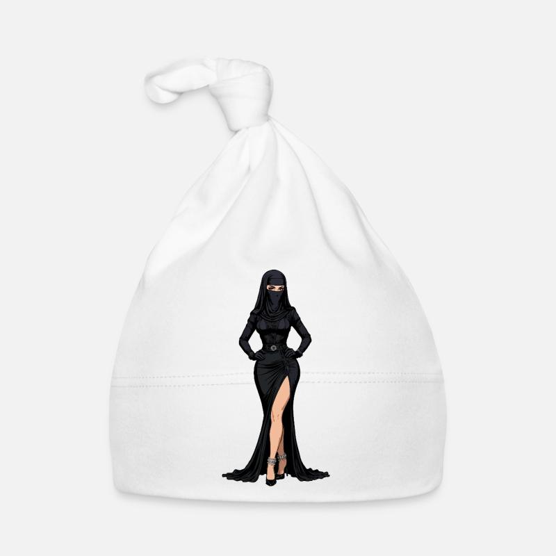 Black Ninja Elegance Organic Baby Cap