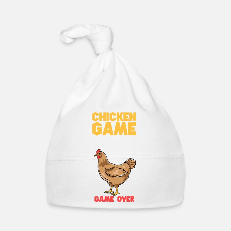 Chicken Game Bold Text Tee Organic Baby Cap