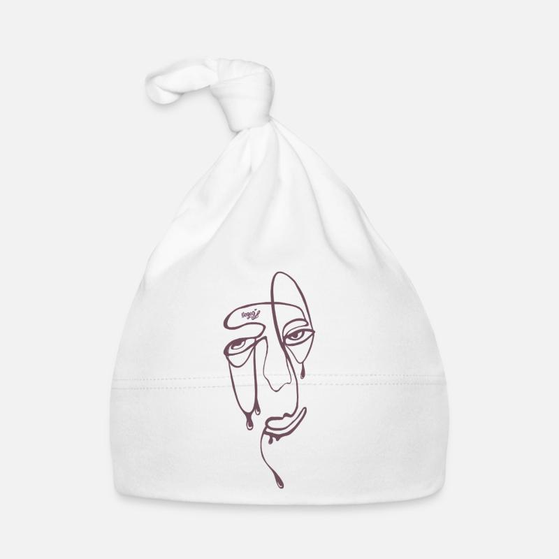 Tränenlinien Porträt Baby Bio-Mütze